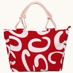 Red Printed Bag